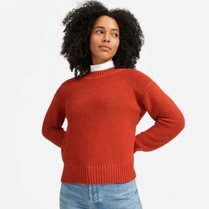 Everlane Link-Stitch Crewneck Red Sweater